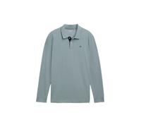 Langarm-Poloshirt TOM TAILOR Gr. XXXL, grau (grey mint) Herren Shirts (31868267-XXXL) grey mint