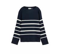 TOM TAILOR - Ripp Langarmshirt mit Bio-Baumwolle blue offwhite irregular stripe M