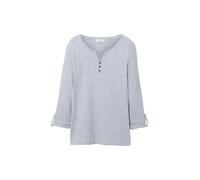 Tom Tailor - Langarmshirt mit Bio-Baumwolle offwhite navy small stripe - Gr. - XXL