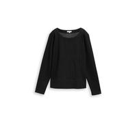 Tom Tailor - Langarmshirt mit Glitzer-Effekt grau - Gr. - XL