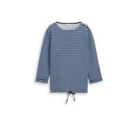 Tom Tailor - Langarmshirt mit Knopf-Details blue navy regular stripe - Gr. - S