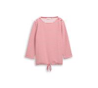 Tom Tailor - Langarmshirt mit Knopf-Details pink offwhite regular stripe - Gr. - M