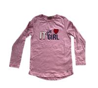 TOM TAILOR Langarmshirt mit Print , Mädchen, sea pink|rose, Größe: 140