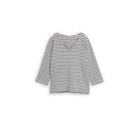 Tom Tailor - Langarmshirt mit Streifenmuster blue offwhite stripe structure - Gr. - M