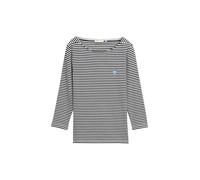 Tom Tailor - Langarmshirt mit Streifenmuster offwhite navy regular stripe - Gr. - XXL