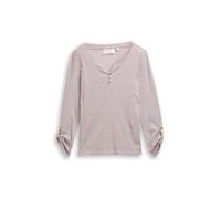 Tom Tailor - Langarmshirt mit Turn-Up-Funktion off white red small stripe - Gr. - M