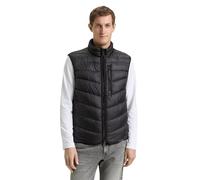 Steppweste TOM TAILOR, Herren, Gr. M, schwarz, Steppware, Obermaterial: 100% Polyester. Futter: 100% Polyester, unifarben, regular fit normal, Westen Steppweste, mit Taschen (46843252-M) schwarz