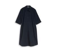 Tom Tailor - Locker geschnittenes Hemdblusenkleid mit halblangen Ärmeln blau - Gr. - 34
