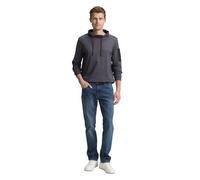 Tom Tailor - Snood Langarmshirt aus Baumwolle navy grey grindle structure - Gr. - XXL