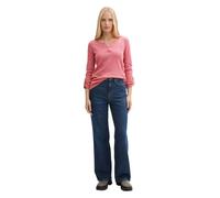 Langarmshirt mit Bio-Baumwolle off white red small stripe - Gr. - M