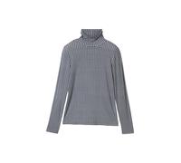 Tom Tailor - Longsleeve mit Rollkragen und Alloverprint blau - Gr. - XXL