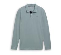 Tom Tailor Longsleeve Piqué Poloshirt - Herren - Gr. L - grau