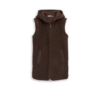 Tom Tailor - Longstyle Teddy Weste java dark brown - Gr. - L