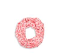 Loop TOM TAILOR, Damen, coral pink ginkgo minimal, Web, Kunstfaser, gemustert, Modetücher Loop, mit Muster (55126619-0) coral pink ginkgo minimal