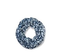 Loop TOM TAILOR, Damen, blau ginkgo minimal, Web, Kunstfaser, gemustert, Modetücher Loop, mit Muster (91945611-0) blau ginkgo minimal