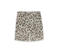 Tom Tailor - Loose Fit Bermuda Shorts mit Leinenanteil sand stone beige abstract dot - Gr. - 40