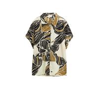 Tom Tailor Damen Loose Fit Bluse mit Leinenanteil
