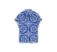 Tom Tailor - Loose Fit Bluse mit Leinenanteil blau - Gr. - 38