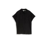 Tom Tailor - Loose Fit Bluse mit Leinenanteil schwarz - Gr. - 38