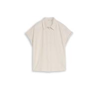 Tom Tailor - Loose Fit Bluse mit Leinenanteil taupe white irregular stripe - Gr. - 36