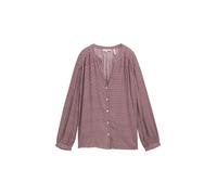 Tom Tailor - Loose Fit Bluse mit Muster red geometric minimal design - Gr. - 46