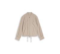 Tom Tailor Bomberjacke Loose Fit mit Brusttaschen Soft Taupe Grey Gr. 40