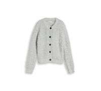 Tom Tailor - Loose Fit Cardigan aus Federgarn light grey knit structure - Gr. - XS