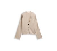 Tom Tailor - Loose Fit Cardigan mit Kaschmir-Anteil light taupe grey melange - Gr. - XL