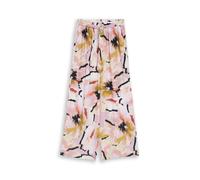 Tom Tailor Damenhose Webhose Gr. 38 – weites Bein, abstraktes Blumenmuster, 70% Viskose/30% Lyocell