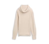 Tom Tailor - Loose Fit Rollkragenpullover sand stone beige melange - Gr. - S