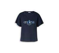 Tom Tailor - Loose Fit Scuba T-Shirt mit Print sky captain blue - Gr. - XXXL