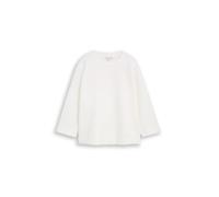 Tom Tailor - Loose Fit Sweatshirt mit 7/8-Arm Whisper White - Gr. - M