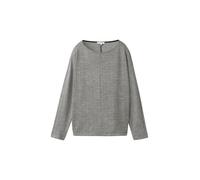 Tom Tailor - Loose Fit Sweatshirt mit Fledermausärmeln 36595 black white st - Gr. - S