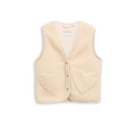 TOM TAILOR Mädchen 1048675 Kinder Teddy Weste Mit Herztaschen Und Fleece, 36990 - Cloudy Beige, 92-98 EU