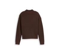 Strickpullover TOM TAILOR, Mädchen, Gr. 128, soft chocolate braun, Strick, Obermaterial: 52% Viskose, 27% Polyester, 21% Polyamid, Strukturmuster, regular fit normal, ohne Ausschnitt, Rippbündchen, Pu