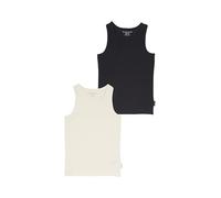 Tom Tailor Mädchen 1049317 Kinder Basic RIPP Top Im 2er-Pack, 12906 - Wool White, 140 EU