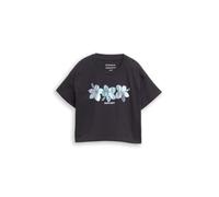 Tom Tailor Mädchen 1051054 Kinder Cropped T-Shirt mit Glitzer-Print