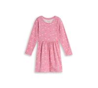 Jerseykleid TOM TAILOR, Mädchen, Gr. 116/122, N-Gr, rosa (pink mini butterfly design), Obermaterial: 95% Baumwolle, 5% Elasthan, A-Linie, Kleider Jerseykleid (86861639-116) pink mini butterfly design