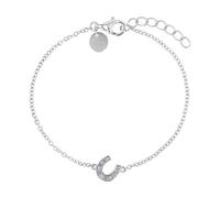 Tom Tailor Mädchen Armband 2100593 Hufeisen Silber 925/- synth. Zirkonia lila rosa