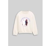 TOM TAILOR Mädchen Cropped Sweatshirt mit Wendepailletten, braun, Uni, Gr. 128/134