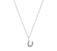 Tom Tailor Kette mit Anhänger für Mädchen, Sterling Silber 925, mit Zirkonia, 37+3 cm, Hufeisen, silber, Geschenkidee, Halsschmuck, Kinderschmuck, 2100591