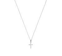TOM TAILOR - Mädchen Halskette 925 Silber - mit Zirkonia Stein - Herz Kreuz Anhänger - TT-N0029