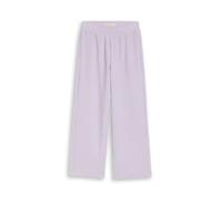 Stoffhose TOM TAILOR, Mädchen, Gr. 122, N-Gr, cool lila, Web, Obermaterial: 99% Polyester, 1% Elasthan, Strukturmuster, unifarben, loose fit lang, Hosen Stoffhose, mit elastischem Bund (98102140-122)
