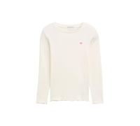 TOM TAILOR Mädchen Kinder Basic Langarmshirt mit Rippstruktur,12906 - Wool White, 92/98