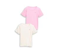 TOM TAILOR Mädchen Kinder RIPP T-Shirt mit Print im 2er-Pack