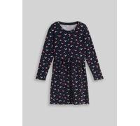 TOM TAILOR Mädchen Mini-Kleid mit Muster, blau, Gemustert, Gr. 92/98