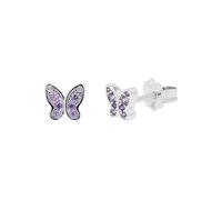 TOM TAILOR - Mädchen Ohrringe 925 Silber - mit Zirkonia Stein - Schmetterling Ohrstecker - TT-E0039