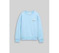 TOM TAILOR Mädchen Oversize Sweatshirt mit Rückenprint, blau, Uni, Gr. 164