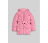 TOM TAILOR Mädchen Puffer-Mantel mit Gürtel aus wasserabweisendem Material, rosa, Uni, Gr. 92/98