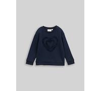TOM TAILOR Mädchen Sweatshirt mit Applikation, blau, Uni, Gr. 116/122